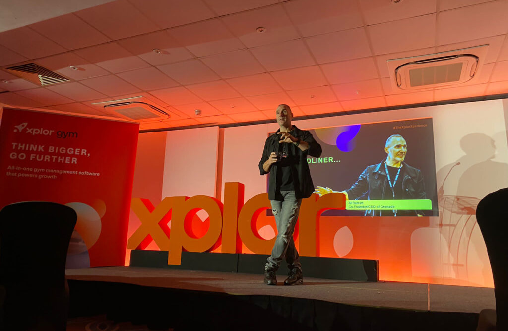 Al Barratt, CEO & Founder of Grenade, speaks at the Xplor Xperience November 2023
