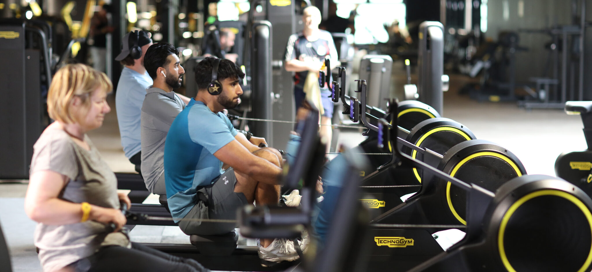 A photo of gymgoers at BigBox in Huddersfield UK