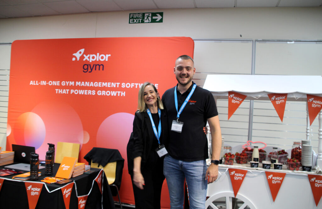 A photo of Jo-Ann Viera and Joe Bosher from Xplor Gym at the Independent Gyms Summer Conference 2024