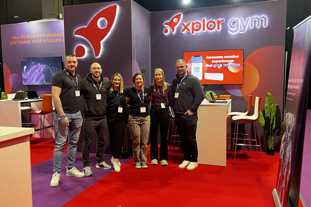 A photo of some of the Xplor Gym UK team at PerformX Live 2025 in the NEC Birmingham