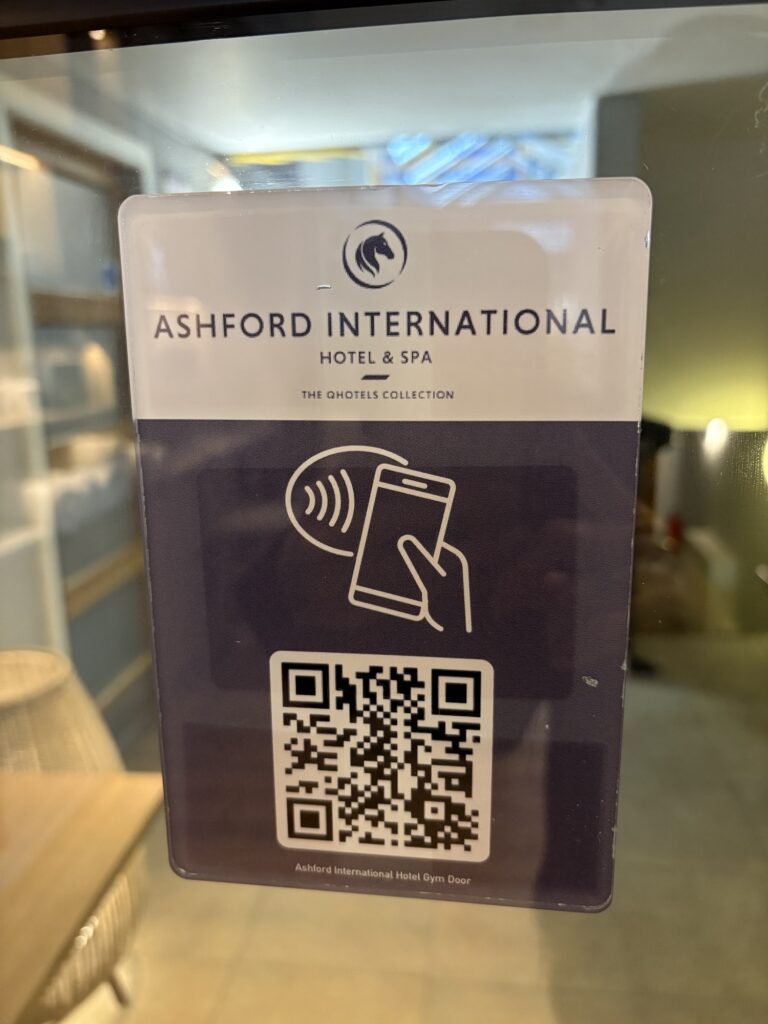 A photo of a CCTech SmartTile installed at Ashford International Hotel & Spa - a part of The QHotels Collection - and a customer of Xplor Gym UK